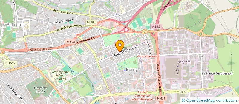 localisation de l'entreprise NEFIS ALIMENTATION à METZ