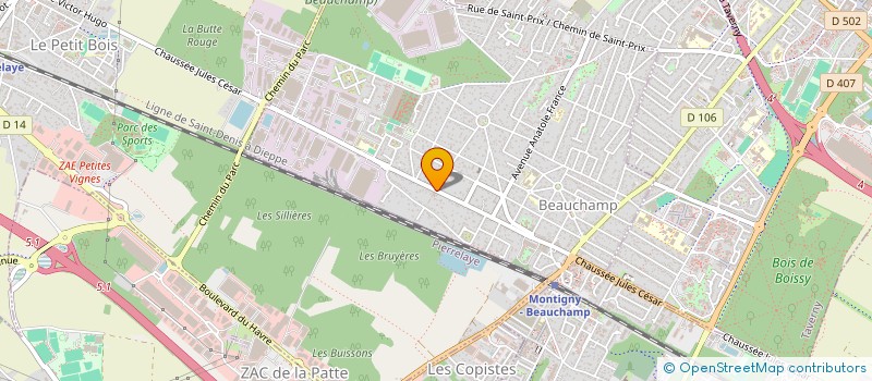 localisation de l'entreprise NEGO BATIMENT  BEAUCHAMP