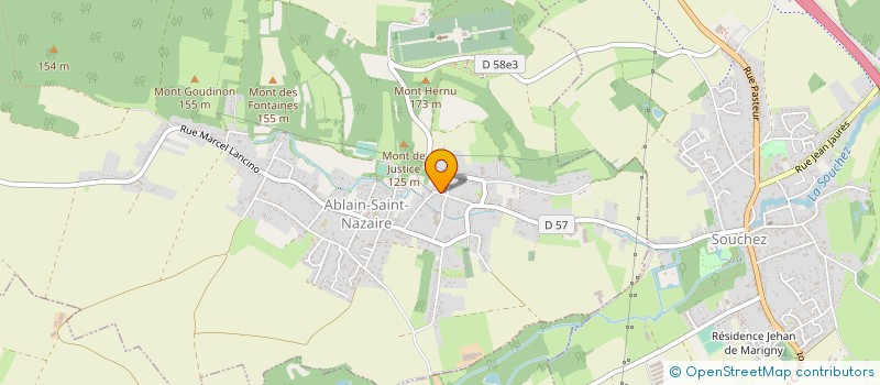 localisation de l'entreprise NEGO FOODS à ABLAIN-SAINT-NAZAIRE