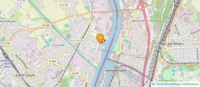 localisation de l'entreprise NEGOCE AUTO 2002 à HUNINGUE