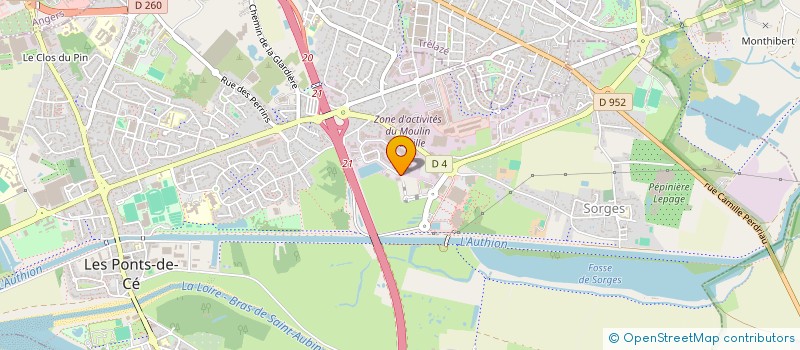 localisation de l'entreprise NEGOCE AUTOMOBILE  LES PONTS-DE-CE