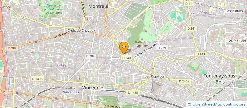 localisation de l'entreprise NEGOCE-BAT à MONTREUIL