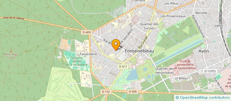 localisation de l'entreprise NEGOCE BLEAU à FONTAINEBLEAU