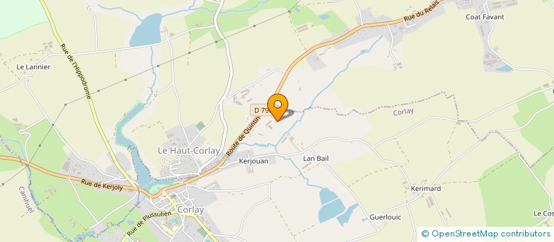 localisation de l'entreprise NEGOCE BOIS BRETAGNE  CORLAY