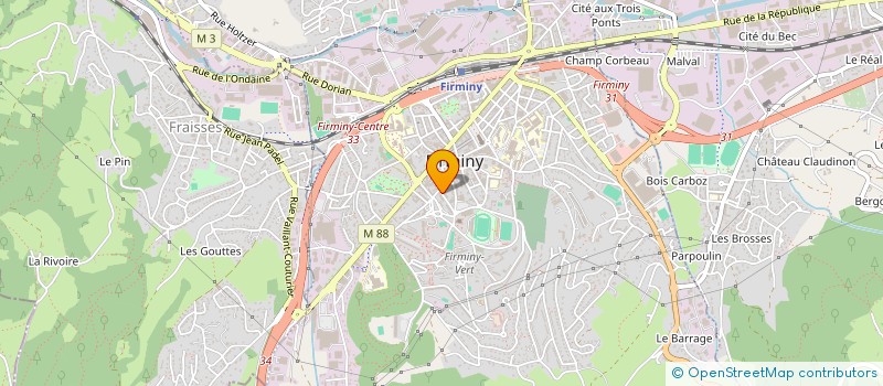 localisation de l'entreprise NEGOCE CARON  FIRMINY