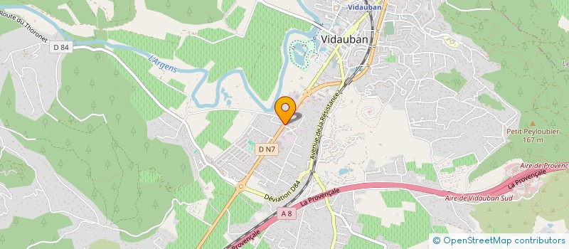 localisation de l'entreprise NEGOCE COFFRAGES ET MENUISERIES à VIDAUBAN