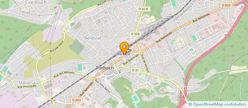 localisation de l'entreprise NEGOCE DISTRIBUTION AGRO ALIMENTAIRE à FORBACH