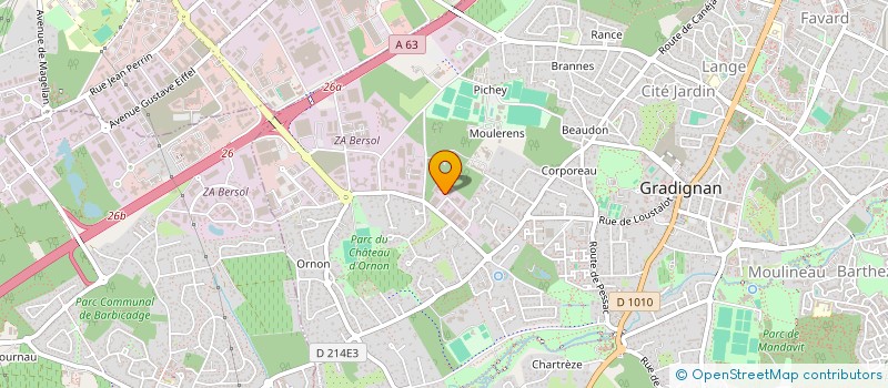 localisation de l'entreprise NEGOCE ECLAIRAGE à GRADIGNAN