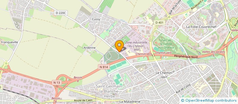 localisation de l'entreprise NEGOCE FER ACIER à CAEN