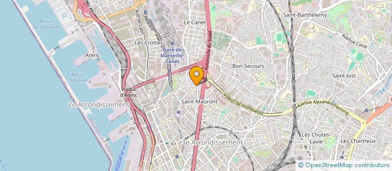 localisation de l'entreprise NEGOCE HAMZA ET FILS à MARSEILLE