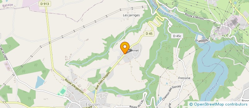 localisation de l'entreprise NEGOCE LAROCHE à EGUZON-CHANTOME