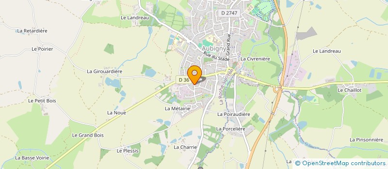 localisation de l'entreprise NEGOCE METAUX à AUBIGNY-LES CLOUZEAUX