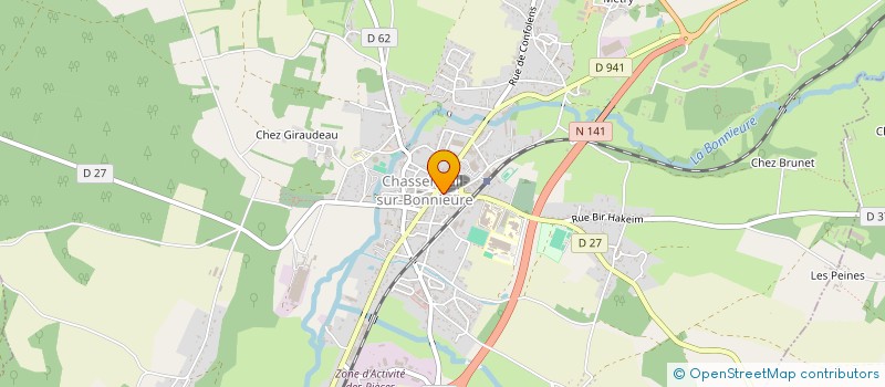 localisation de l'entreprise NEGOCE REALISATION MAINTENANCE à CHASSENEUIL-SUR-BONNIEURE