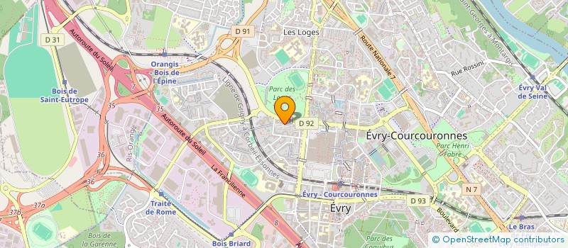 localisation de l'entreprise NEGOCE & SERVICE à EVRY-COURCOURONNES