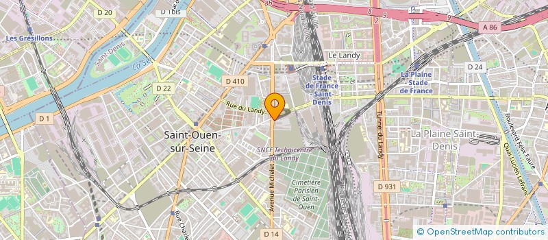 localisation de l'entreprise NEGOCE & SERVICES à SAINT-OUEN-SUR-SEINE