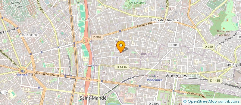 localisation de l'entreprise NEGOCE VOITURES OCCASION à MONTREUIL