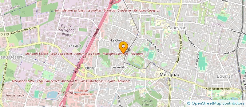 localisation de l'entreprise NEGODIS  MERIGNAC
