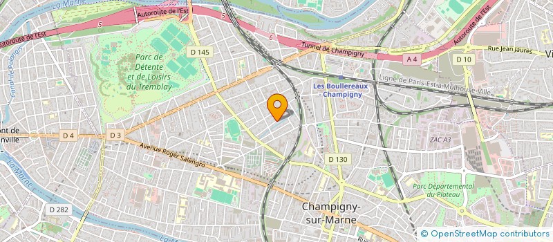 localisation de l'entreprise NEGOLISTIC à CHAMPIGNY-SUR-MARNE