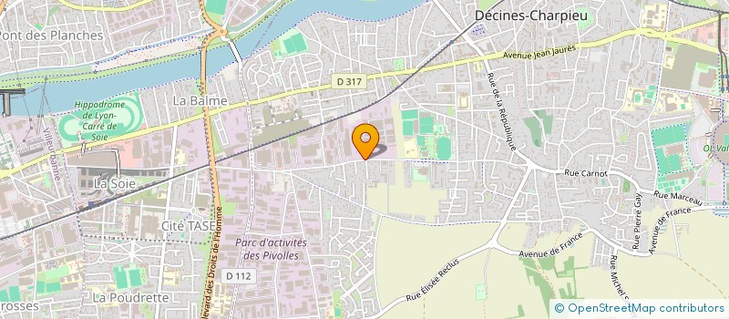 localisation de l'entreprise NEGOSTOCK  DECINES-CHARPIEU