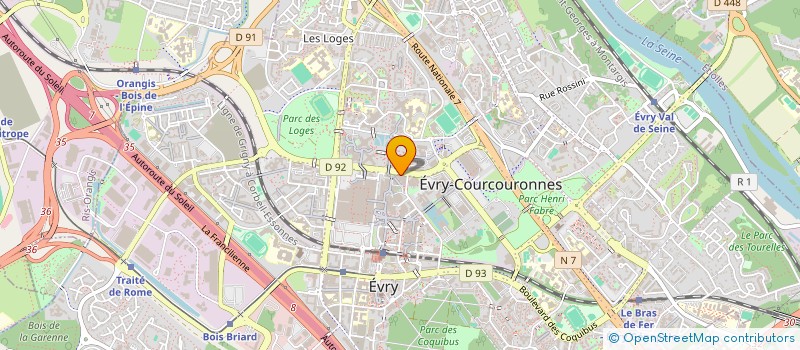 localisation de l'entreprise NEGOTRANSPORT INTERNATIONAL SA à EVRY-COURCOURONNES