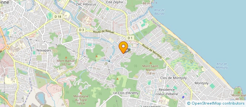 localisation de l'entreprise NEHEMIE BTP à CAYENNE