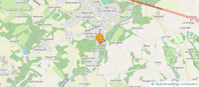 localisation de l'entreprise NEIZ VRAN  LOPERHET