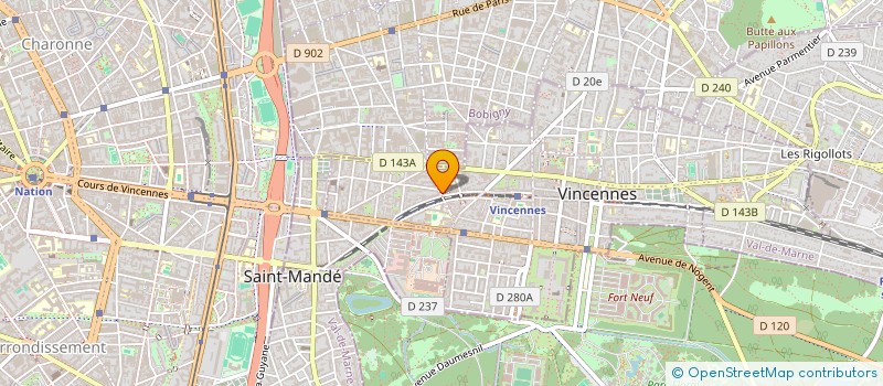 localisation de l'entreprise NEK à VINCENNES