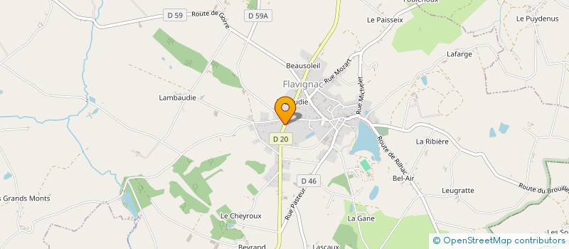 localisation de l'entreprise NELC  FLAVIGNAC