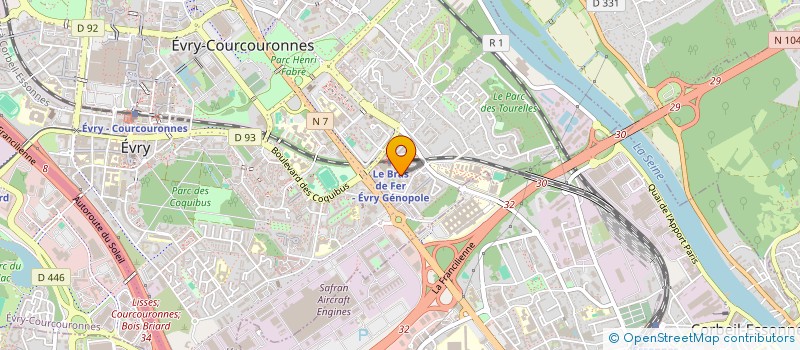 localisation de l'entreprise NELFIBRE à EVRY-COURCOURONNES
