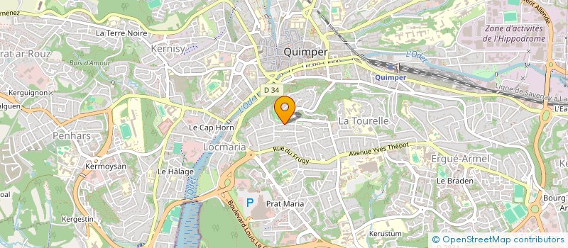 localisation de l'entreprise NELIAS à QUIMPER