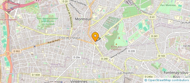 localisation de l'entreprise NELODIC à MONTREUIL