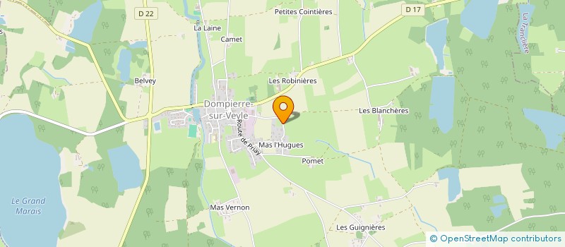 localisation de l'entreprise NELSON O.C. à DOMPIERRE-SUR-VEYLE