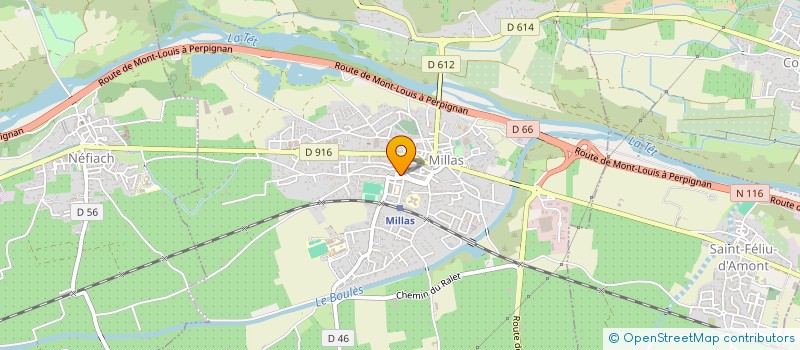 localisation de l'entreprise NEMECOM  MILLAS