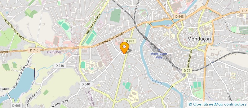 localisation de l'entreprise NEMO à MONTLUCON