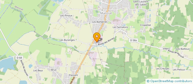 localisation de l'entreprise NEMOND/PAQUET à MANZIAT