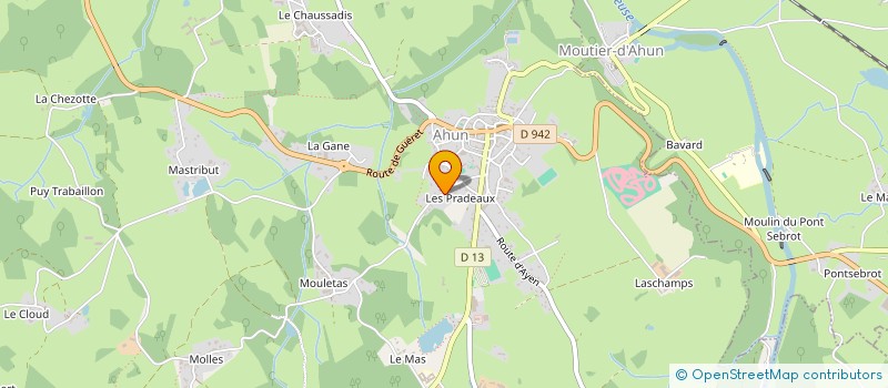 localisation de l'entreprise NENETTE & HUGUY à AHUN