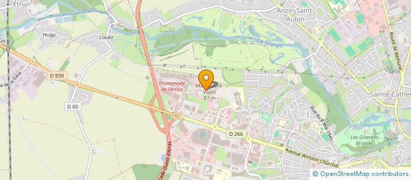 localisation de l'entreprise NENUPHAR à ARRAS