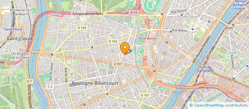 localisation de l'entreprise NEO MIRIBEL à BOULOGNE-BILLANCOURT