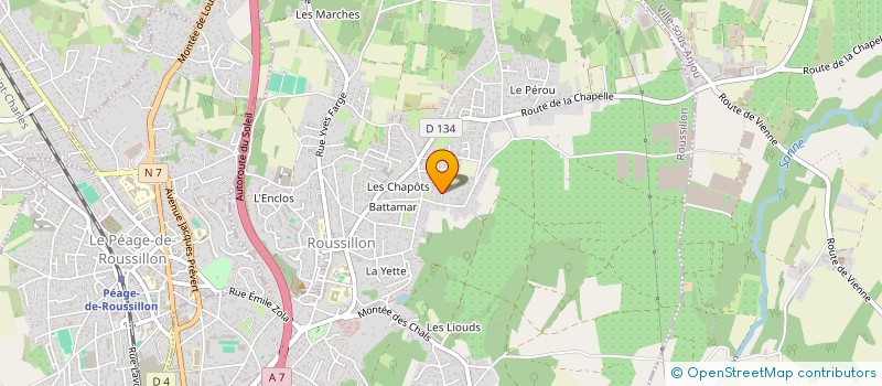 localisation de l'entreprise NEO2I à ROUSSILLON