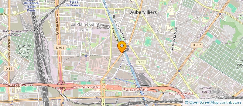 localisation de l'entreprise NEOCIEL à AUBERVILLIERS