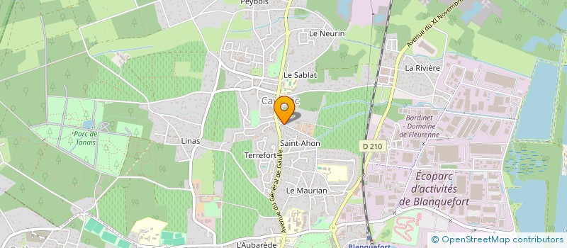 localisation de l'entreprise NEOLUX à BLANQUEFORT