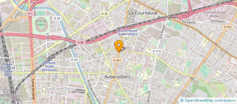 localisation de l'entreprise NEON DESIGN à AUBERVILLIERS