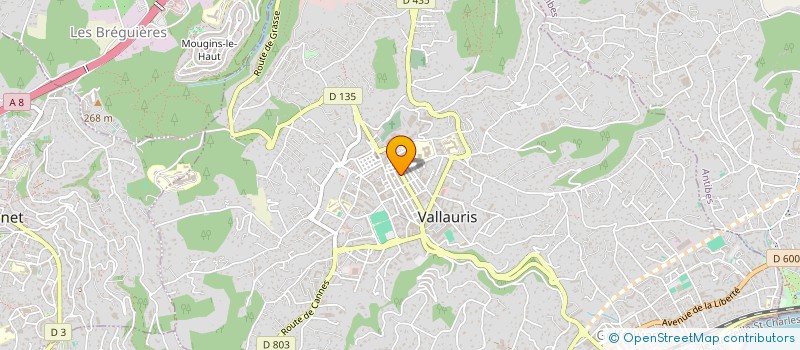 localisation de l'entreprise NEOPAX à VALLAURIS