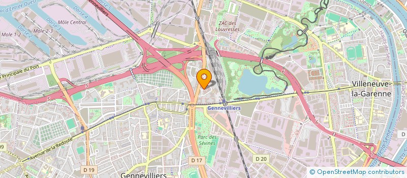 localisation de l'entreprise NEOSYSTEM à GENNEVILLIERS