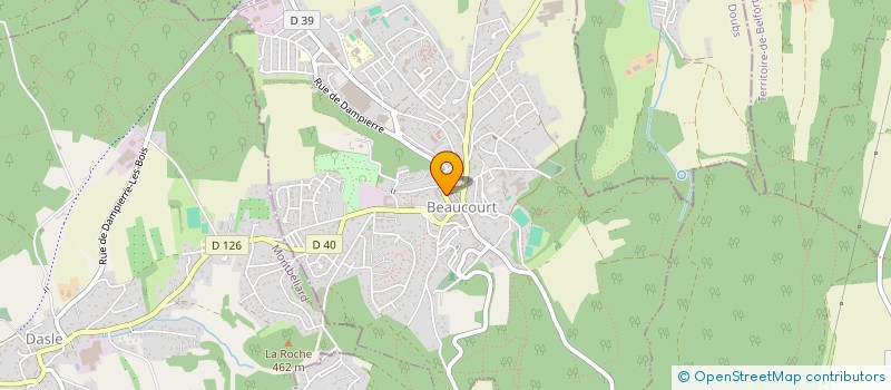 localisation de l'entreprise NEOVETRA à BEAUCOURT