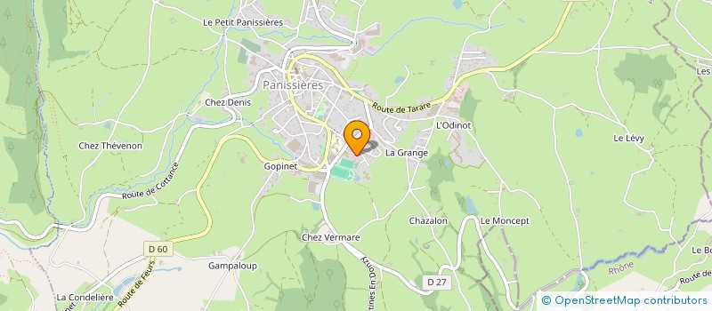 localisation de l'entreprise NEPTUNE FONDERIE BASSE FUSION à PANISSIERES