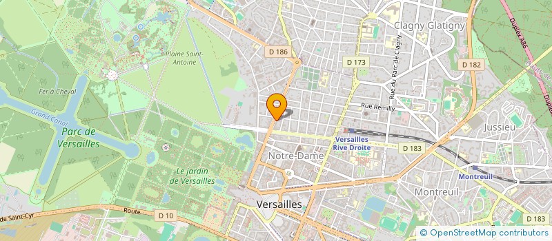localisation de l'entreprise NEREIDE à VERSAILLES