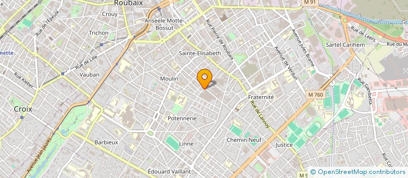 localisation de l'entreprise NERTEX à ROUBAIX