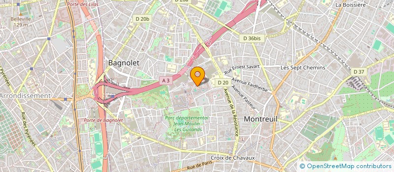 localisation de l'entreprise NES  MONTREUIL