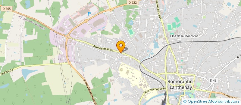 localisation de l'entreprise NES  ROMORANTIN-LANTHENAY